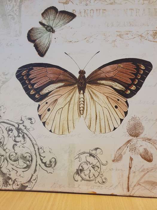 Metal Wall Plaque - Butterflies  (30cm x 30cm)