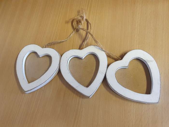 Trio Heart Shaped Photo Frames