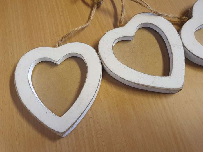 Trio Heart Shaped Photo Frames