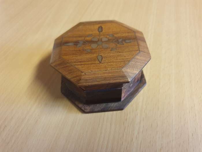 Wooden Trinket Box - width 10cm height 4cm