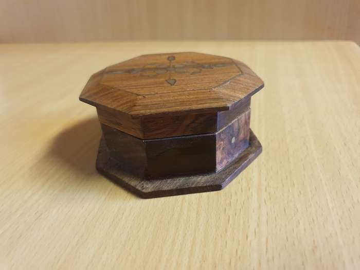 Wooden Trinket Box - width 10cm height 4cm