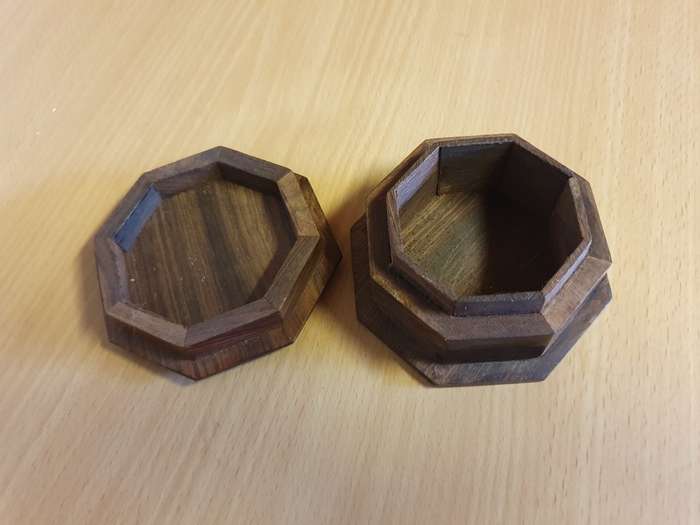Wooden Trinket Box - width 10cm height 4cm