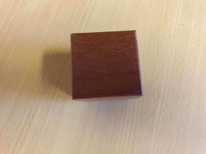 Wooden Trinket Box - 5cm x 5cm height 4cm