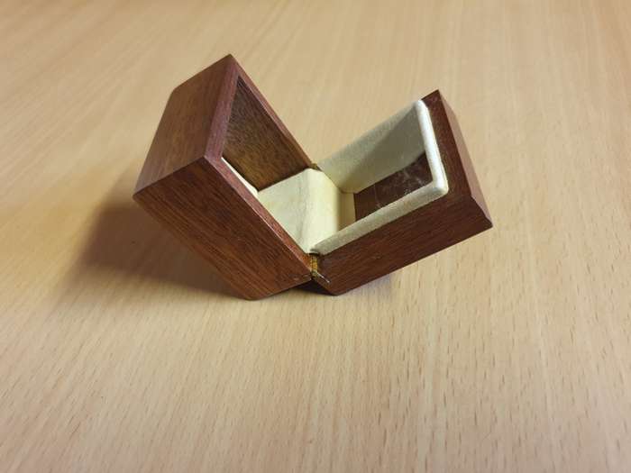 Wooden Trinket Box - 5cm x 5cm height 4cm