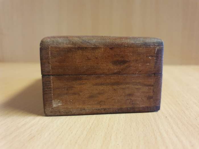 Carved Wooden Trinket Box - 13cm x 8cm height 4cm