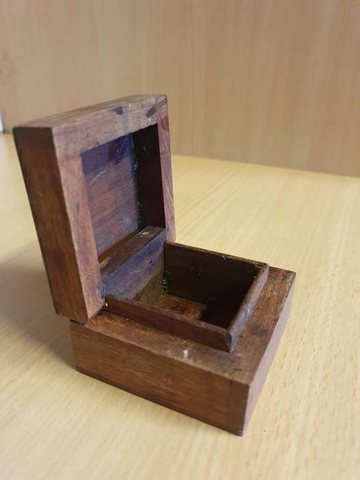 Wooden Trinket Box - 7cm x 7cm height 4cm