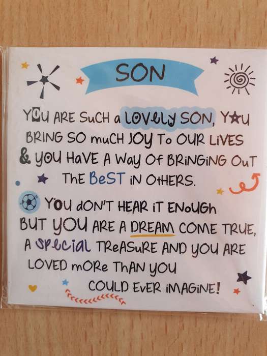 Son, You are such a Lovely Son, You bring so much joy to our lives - Fridge Magnet (New condition)