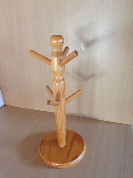 Wooden Mug Tree Stand - height 30cm