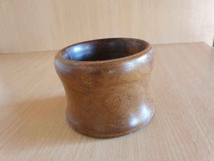 Round Wooden Bowl - width 10cm height 7cm