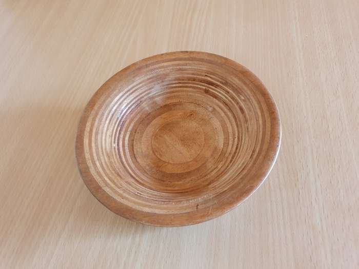 Small Round Wooden Bowl - width 15cm height 4cm
