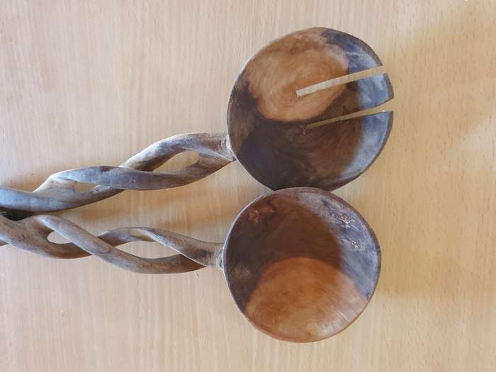 Set of Wooden Salad Servers