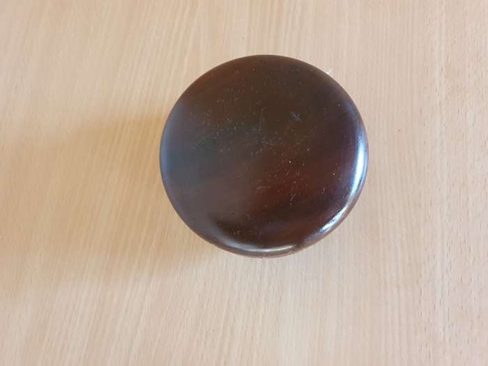 Lidded Wooden Trinket Holder - width 12cm height 6cm