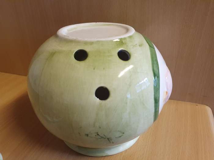 Ceramic Onion/Garlic Lidded Storage Jar