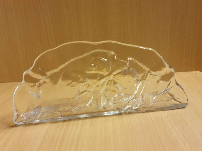 Vintage Glass Napkin/Serviette Holder  (width 20cm height 9cm)