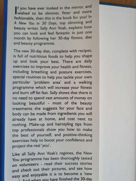 A New You in 30 Days: Sally Ann Voak (Hardcover)