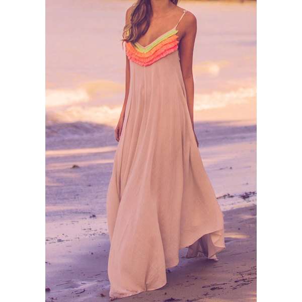 Bohemian Spaghetti Strap Dress