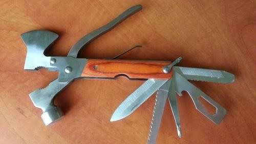**LAST ONE**HAMMER MULTI TOOL WOODEN INLAY WITH POUCH