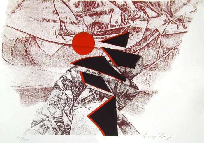 GEORGE BOYES. LANDSCAPE. A3. Hand printed silkscreen. Limited edition. Signed.