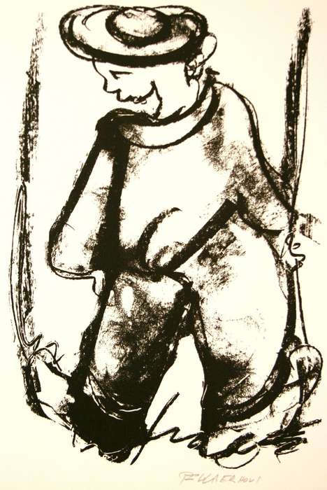 FRANS CLAERHOUT. DIE VELD IS MYNE. A3. Hand printed silkscreen. Limited Edition. Signed.