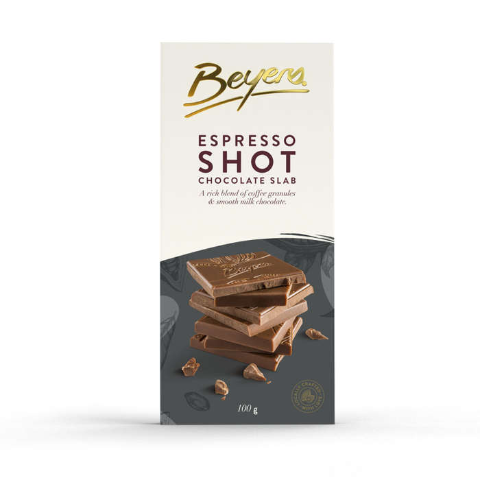 Beyers Espresso Shot Chocolate Slab 100g (2 packs)