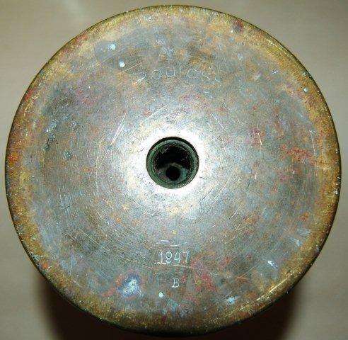 3 Brass Shells RAUFOSS 1938, 1947, 1957. - Height 245mm - Slight damage to one top - As per picture