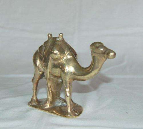 Heavy Solid Brass Camel - Weight 800 grams - Height 95mm