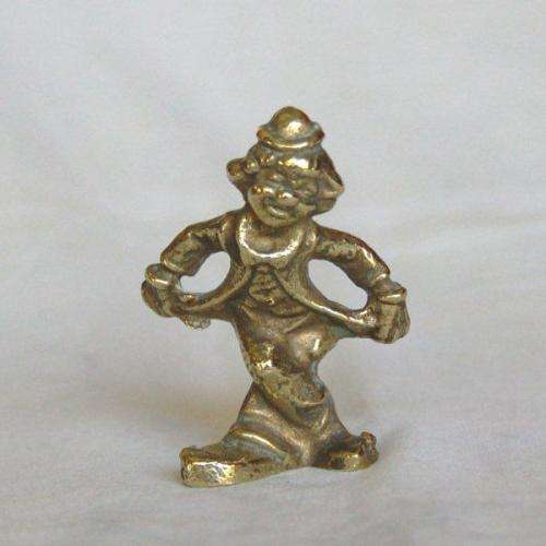 Miniature Solid Brass Clown - Height 62mm