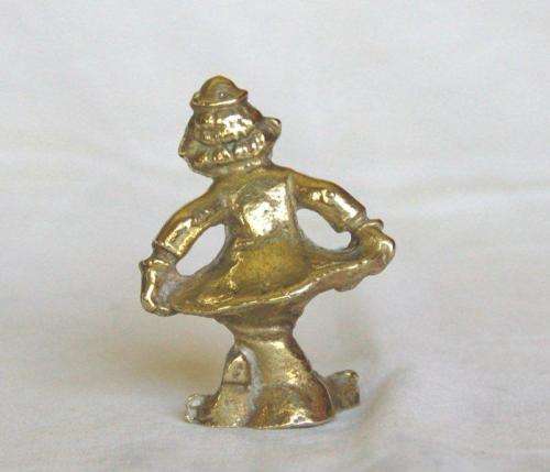 Miniature Solid Brass Clown - Height 62mm