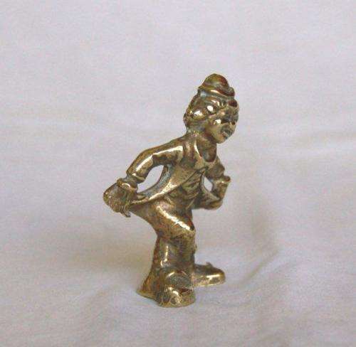 Miniature Solid Brass Clown - Height 62mm