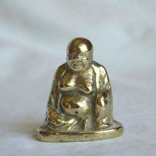 Miniature Solid Brass Buddha - Height 50mm