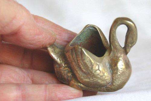 Miniature Brass Swan - As per pictures - Height 50mm