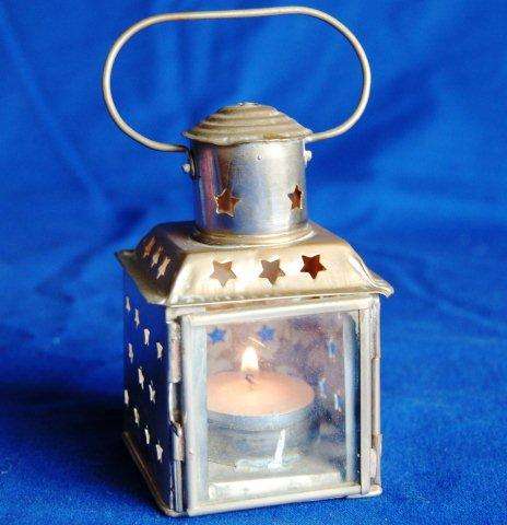 Attractive Tea Light Lantern - 70mm Square Height 110mm