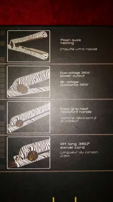Aria Beauty Zebra Print 100% Ceramic 1.25" Pro-Styler