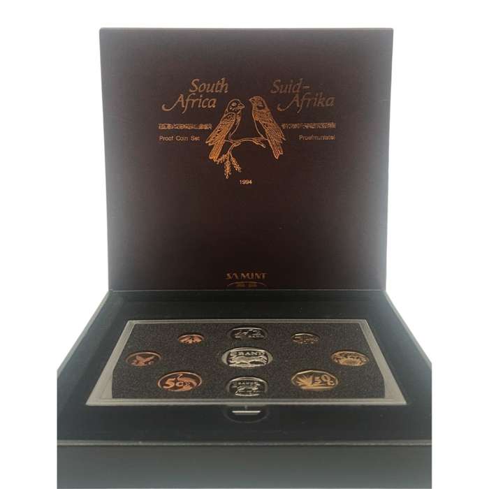 1994 South Africa Sparrow Proof Coin Set  in original mint box **Mintage ONLY 5804**