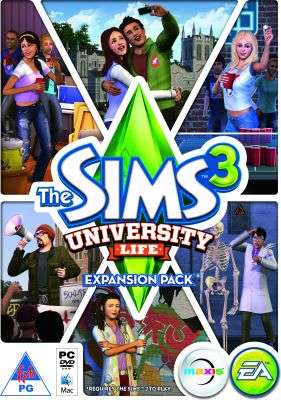 The Sims 3 - University Life Expansion Pack DVD - PC