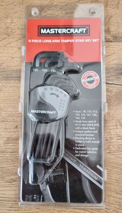 MASTERCRAFT 9 Piece Long Arm Tamper Star Key Set