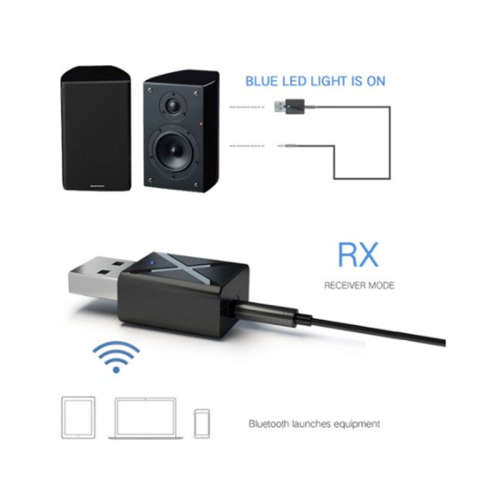 Bluetooth 5.0 Receiver Transmitter 2-in-1 Mini USB Bluetooth Audio Transmitter Wireless Bluetooth