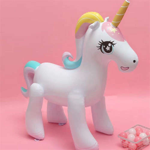 ins unicorn water spray rainbow door children outdoor lawn garden water toy inflatable toy