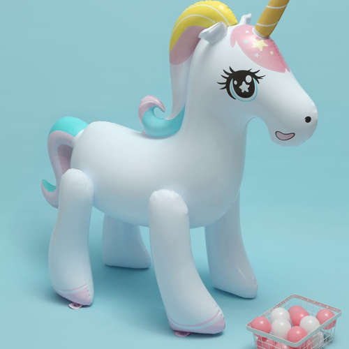 ins unicorn water spray rainbow door children outdoor lawn garden water toy inflatable toy