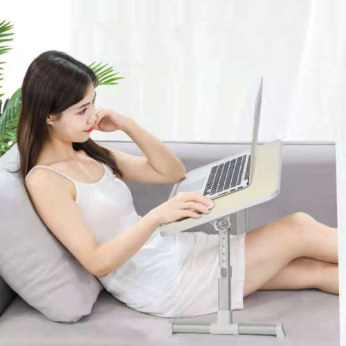 Computer desk folding bed desk learning adjustable laptop lazy small table with small fan