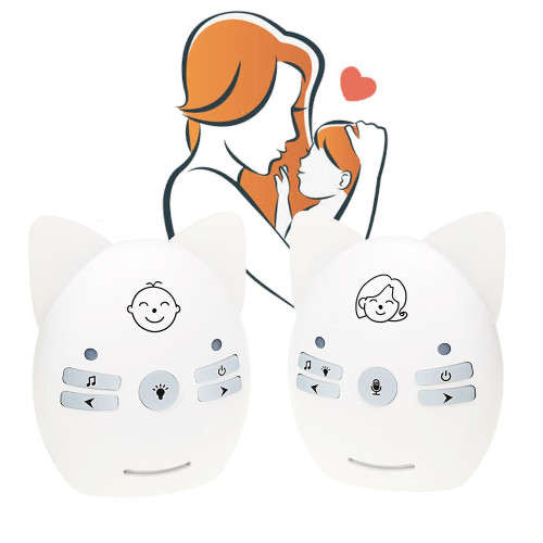 Cute Audio Baby Cry Vibration Alarm Reminder Portable Electronics Wireless Baby Monitor V30