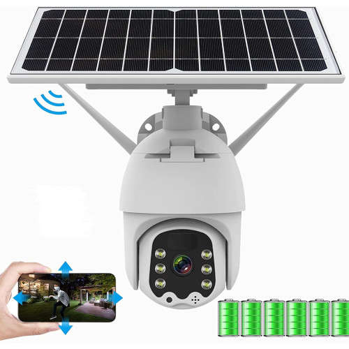 Solar Security Camera Wireless PTZ Outdoor Wireless WiFi Security Camera System