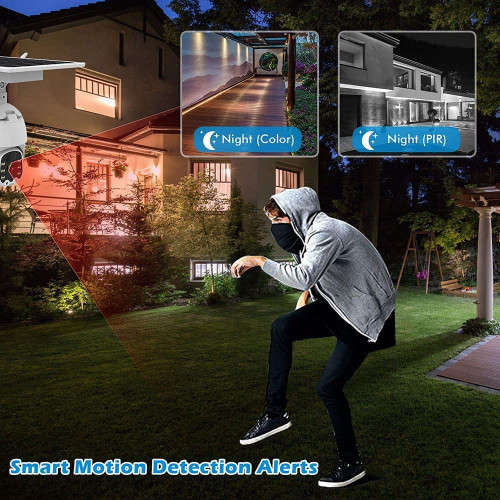 Solar Security Camera Wireless PTZ Outdoor Wireless WiFi Security Camera System