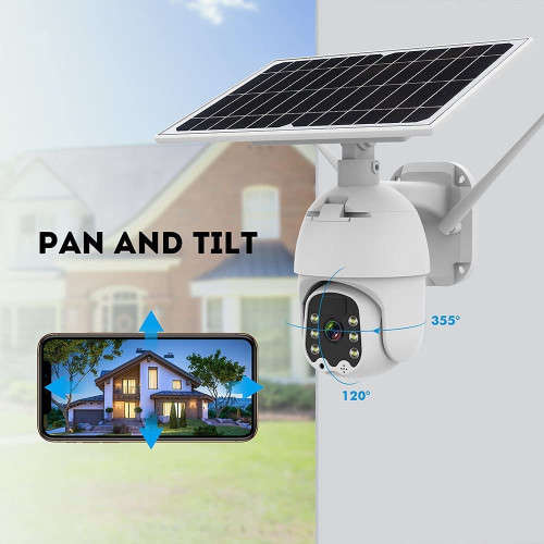 Solar Security Camera Wireless PTZ Outdoor Wireless WiFi Security Camera System