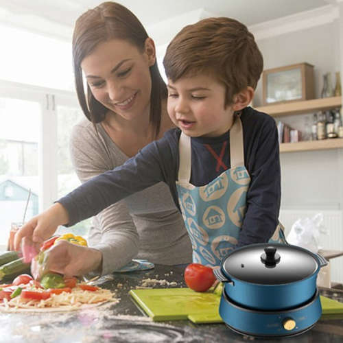 SK-2006 3-in-1 Electric Stew Cooker Slow Cooker with Stainless Steel Steamer Non-Stick Cooker