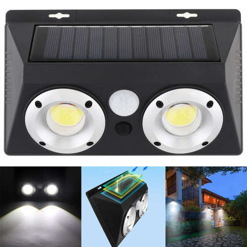 Solar sensor light LED energy saving safety garden fence light Q-TY022