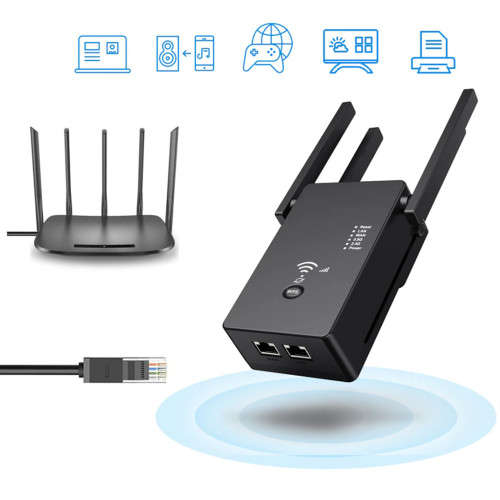 Router Wifi Repeater Dual Band Wireless Wifi Router Network Extender Signal Amplifier
