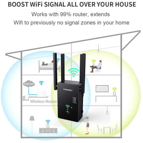 Router Wifi Repeater Dual Band Wireless Wifi Router Network Extender Signal Amplifier