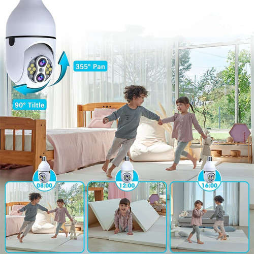 Home Camera Wireless Wifi Light Bulb Outdoor Security Camera Light Holder