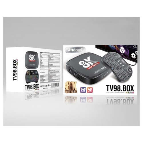 8K Plug and Play Wireless Keyboard Combo High Performance TV Box
